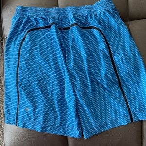 Men's XL Lululemon Pace Breaker Blue Shorts with Liner